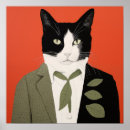 Zoek naar rode kat kunst Zwart wit