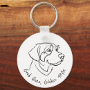 Zoek naar hond portret sleutelhangers Gouden retriever