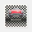 Zoek naar rode auto servetten Voor hem