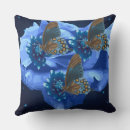 Zoek naar blauwe vlinders kussens Bloem