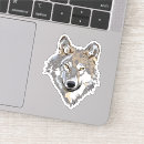 Zoek naar witte wolf stickers Dier