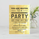 Zoek naar gold housewarming party uitnodigingen Goud