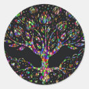 Zoek naar gekleurd glas stickers Boom