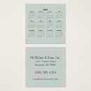 Zoek naar kalender visitekaartjes Jaar