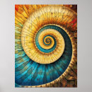Zoek naar verhouding posters Fibonacci spiraal