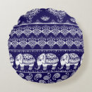 Zoek naar patroon kussens Blauw