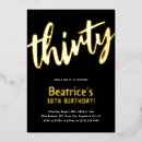 Zoek naar mijlpaal uitnodigingen Zwart en goud