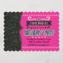Zoek naar glitter hot pink black party uitnodigingen Zwart