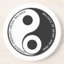 Zoek naar yin yang onderzetters Zwart wit