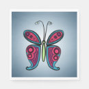 Zoek naar vlinder tekening servetten Illustratie