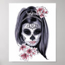Zoek naar floral skull kunst Gothic