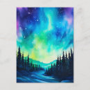 Zoek naar aurora borealis briefkaarten Winter