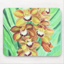 Zoek naar orchideeën muismatten Geel