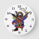 Zoek naar piraten klokken Jolly roger