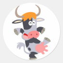 Zoek naar leuke koe stickers Cartoon