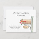 Zoek naar adreswijziging notitiekaarten Waterverf