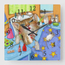 Zoek naar muizen klokken Kat