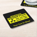 Zoek naar waarschuwing onderzetters Humor