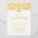 Zoek naar kant uitnodigingen Gouden folie