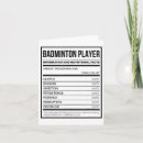 Zoek naar badminton speler kaarten Racket