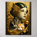 Zoek naar art deco kat posters Katten
