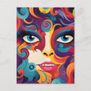 Zoek naar emoties briefkaarten Abstract