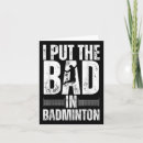 Zoek naar grappig badminton kaarten Racket