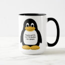 Zoek naar cartoon pinguïn mokken Illustratie