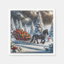 Zoek naar paard in sneeuw servetten Sneeuwman