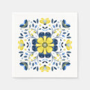 Zoek naar mandala patroon servetten Blauw