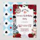 Zoek naar queen of hearts uitnodigingen Alice in wonderland
