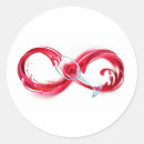 Zoek naar oneindigheid stickers Rood