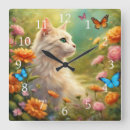 Zoek naar mooie katten klokken Bloemen