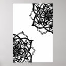 Zoek naar bloem mandala posters Zwart