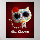 Zoek naar mexicaanse kat posters Suikerschedel