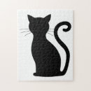 Zoek naar zwarte katten puzzels Zwart en wit