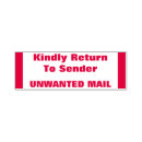 Zoek naar adres rubberstempels Terugkeer aan afzender