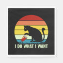 Zoek naar vintage katten servetten Schattige kat