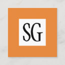 Zoek naar initials visitekaartjes Vierkant