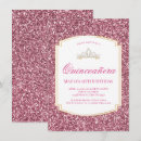 Zoek naar glitter quinceañera uitnodigingen Quinceanera
