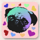 Zoek naar pug onderzetters Hondje