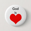 Zoek naar god buttons God is liefde