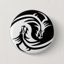 Zoek naar chinees symbool buttons Yin yang
