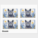 Zoek naar russische blauwe kat stickers Nebelung