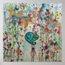 Zoek naar abstracte werelden posters Voor haar