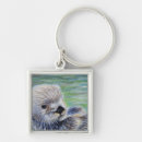 Zoek naar zee otter sleutelhangers Ocean