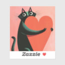 Zoek naar retro kat stickers Kattenliefhebber