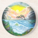 Zoek naar dolfijnen onderzetters Water