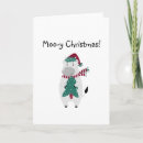 Zoek naar koe woordspelingen kaarten Kerstmis