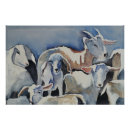 Zoek naar witte geit posters Blauw